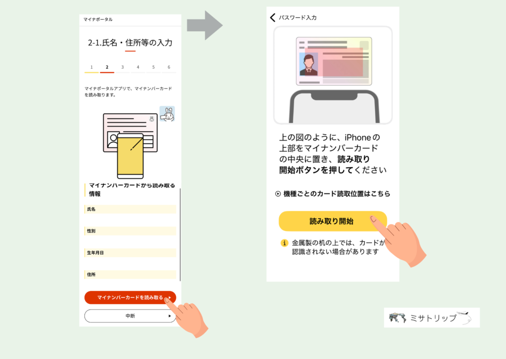 マイナンバーカードを読み取る