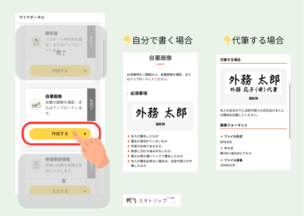 自署（サイン）
