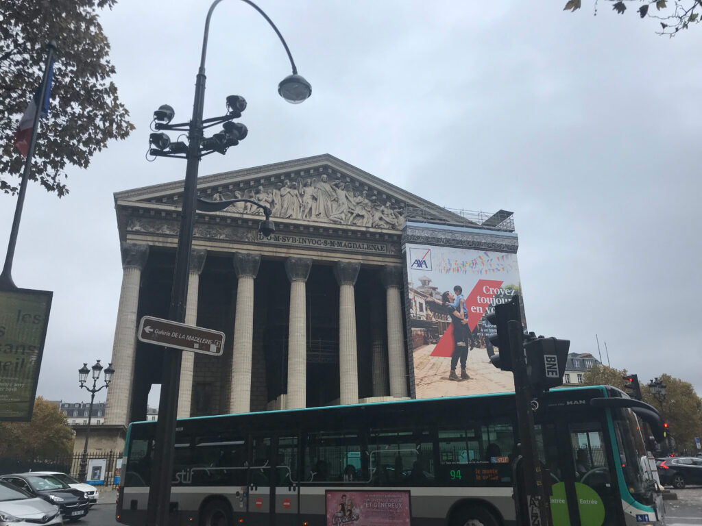 フランスのマドレーヌ寺院