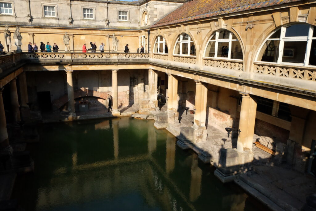 ローマ浴場博物館のテラス