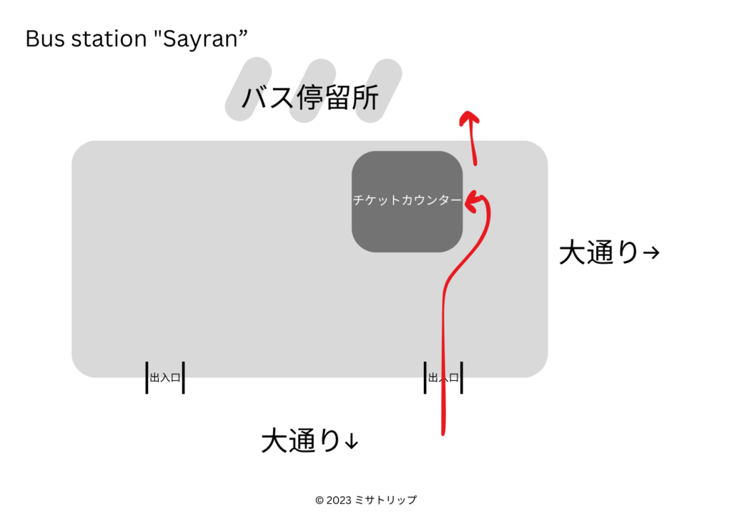 サイランバスターミナル内の地図